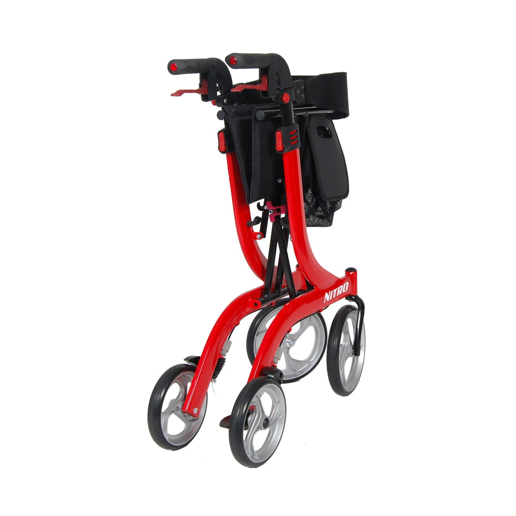 Red Rollator Rolling Walker Z29570