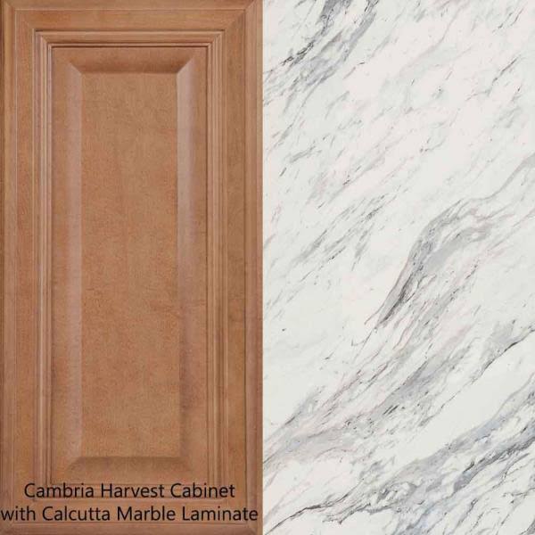 8 ft. Laminate Countertop Kit in Calcutta Marble with Valencia Edge L52565