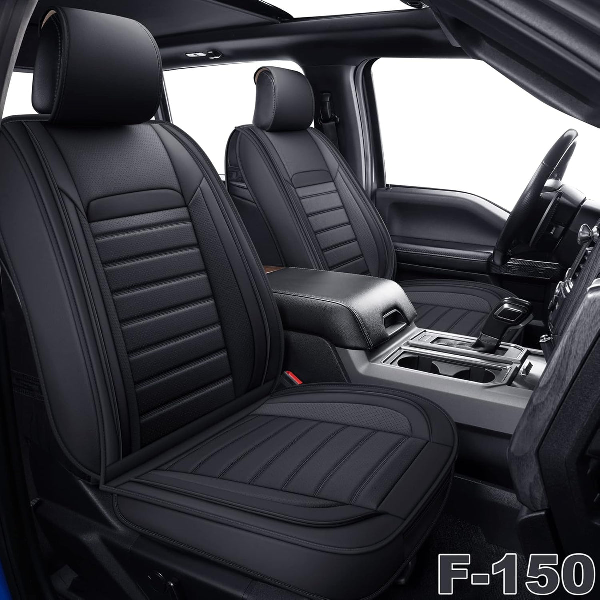 Faux Leather Car Seat Covers, Front Pair B6998