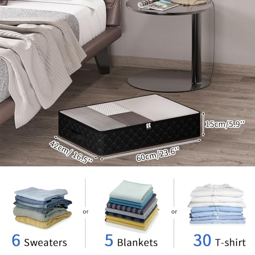 Grey 4 Pack Foldable Underbed Storage Bags I52247