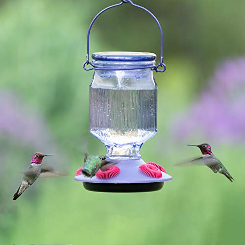 Lavender Field Glass Hummingbird Feeder Purple 16 oz N9787