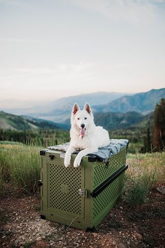 Gray 40" Collapsible Aluminum Dog Crate L61922