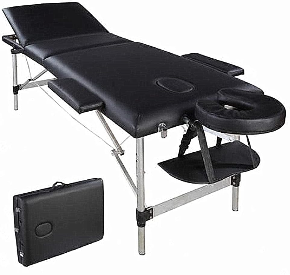 3 Folding Portable Adjustable Massage Table with Carrying Case T51050