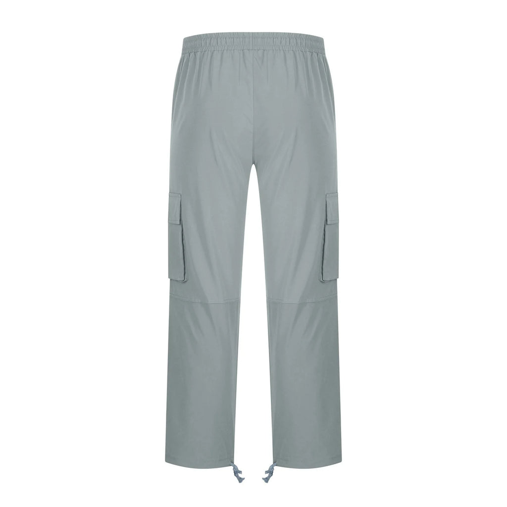 Mens Cargo Sweat Pants Relaxed Fit Baggy Joggers with Zipper Pockets J265