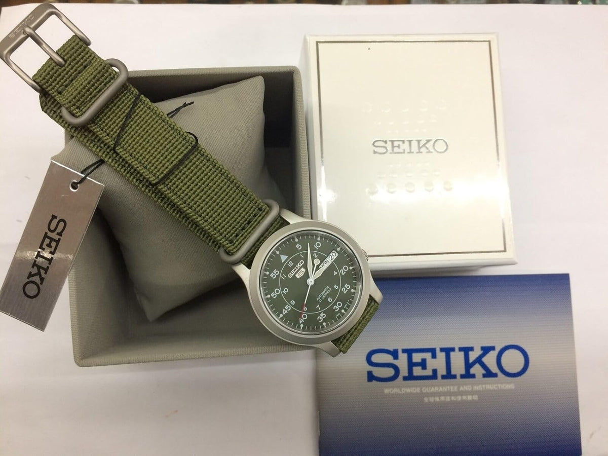 Green Canvas Stainless Steel Automatic Watch P683