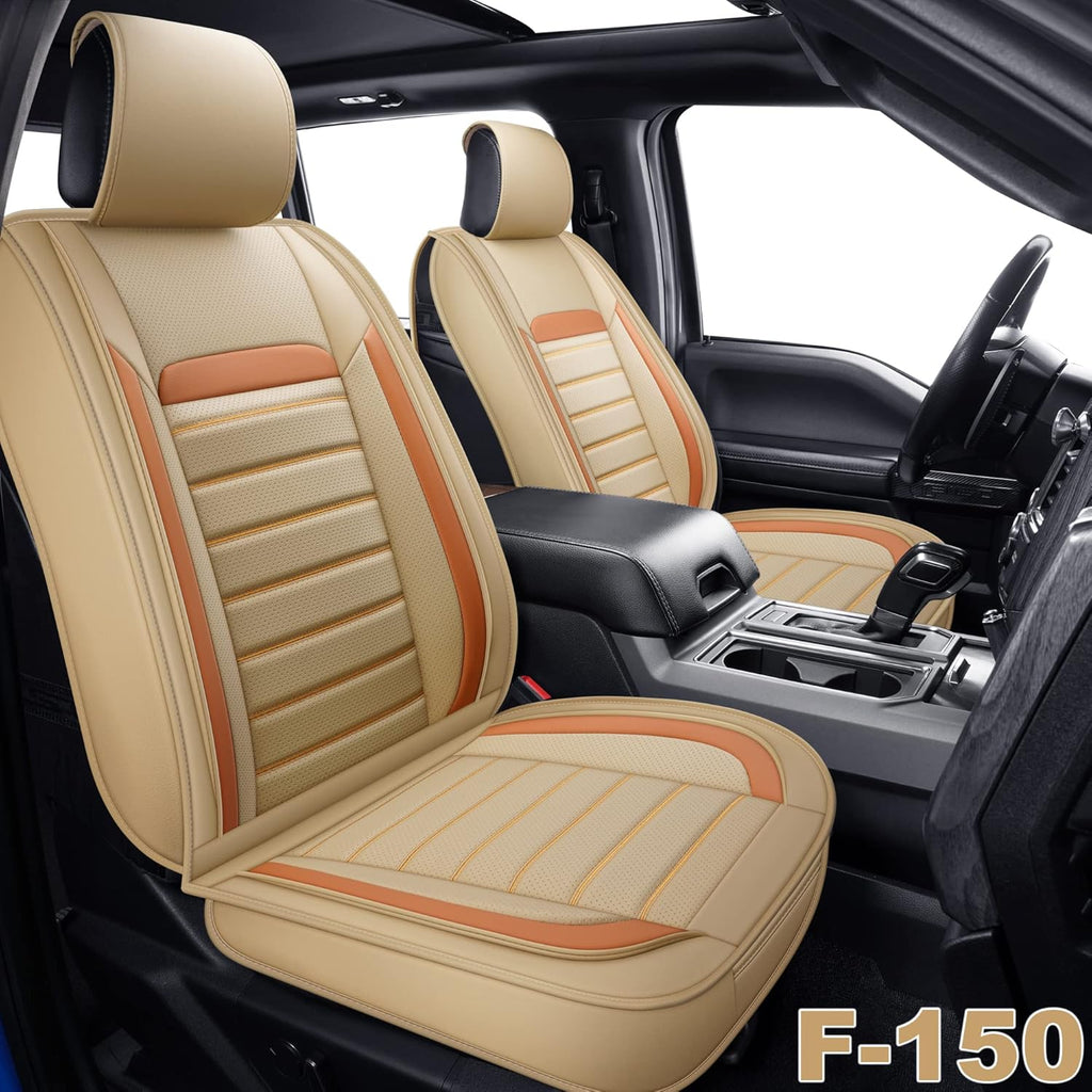 Faux Leather Car Seat Covers, Front Pair B6998