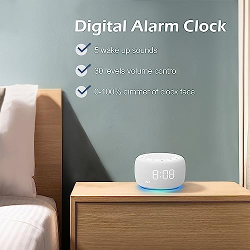 White Noise Machine with 18 Soothing Sounds, 7 Night Light, Sleep Timer T6916