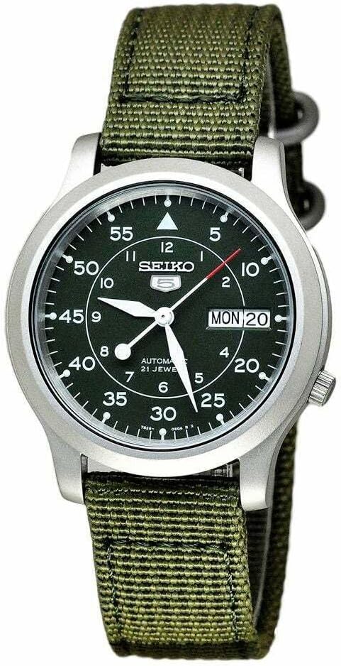 Green Canvas Stainless Steel Automatic Watch P683