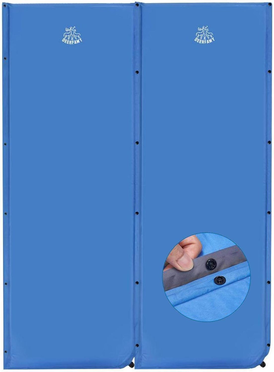 25 Inch Self Inflating Sleeping Foam Pad Camping Mat 4 R-Value Blue 1 Pack I597864