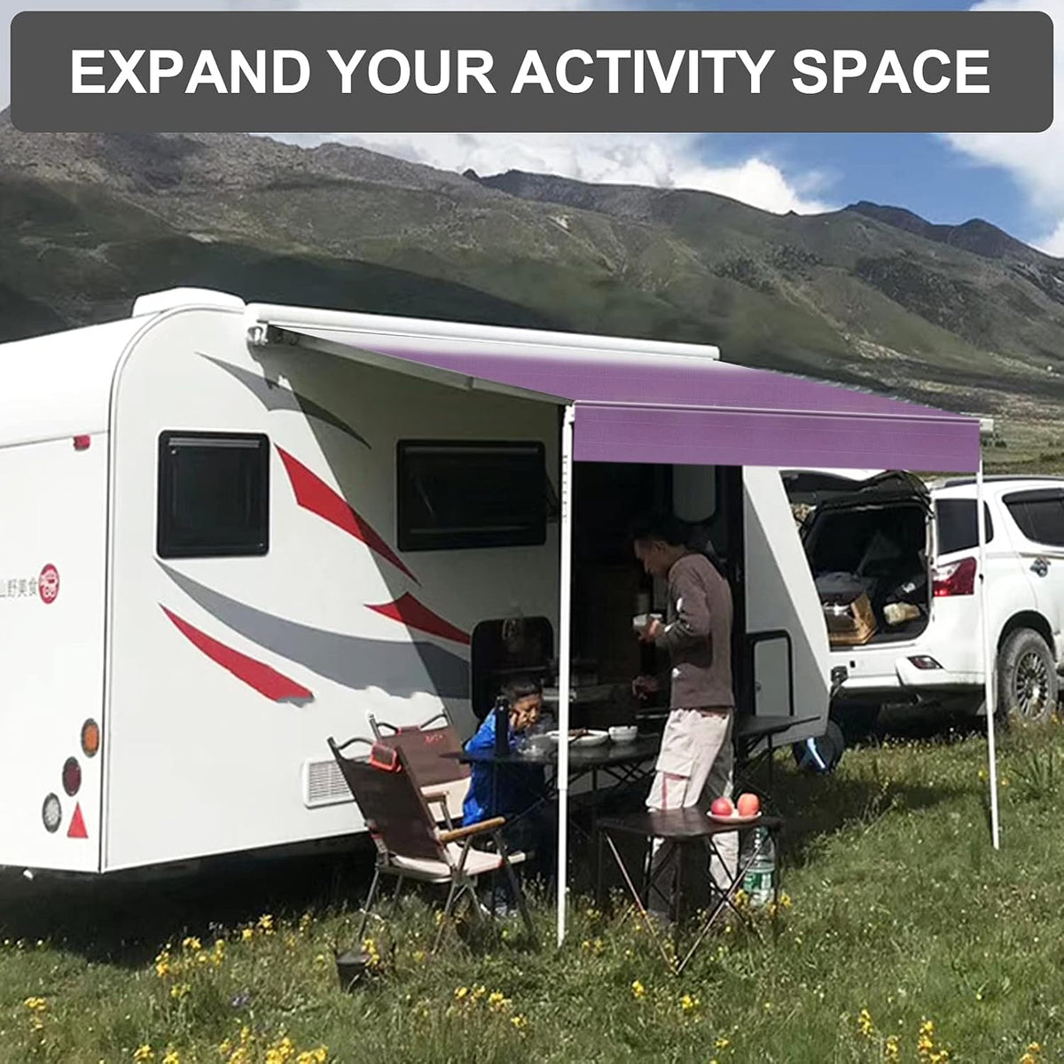 Waterproof Vinyl RV Awning Fabric Replacement 20' Y933