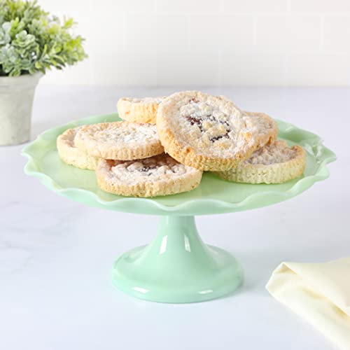 10 Inch Jadeite Cake Stand with Glass Dome R143529