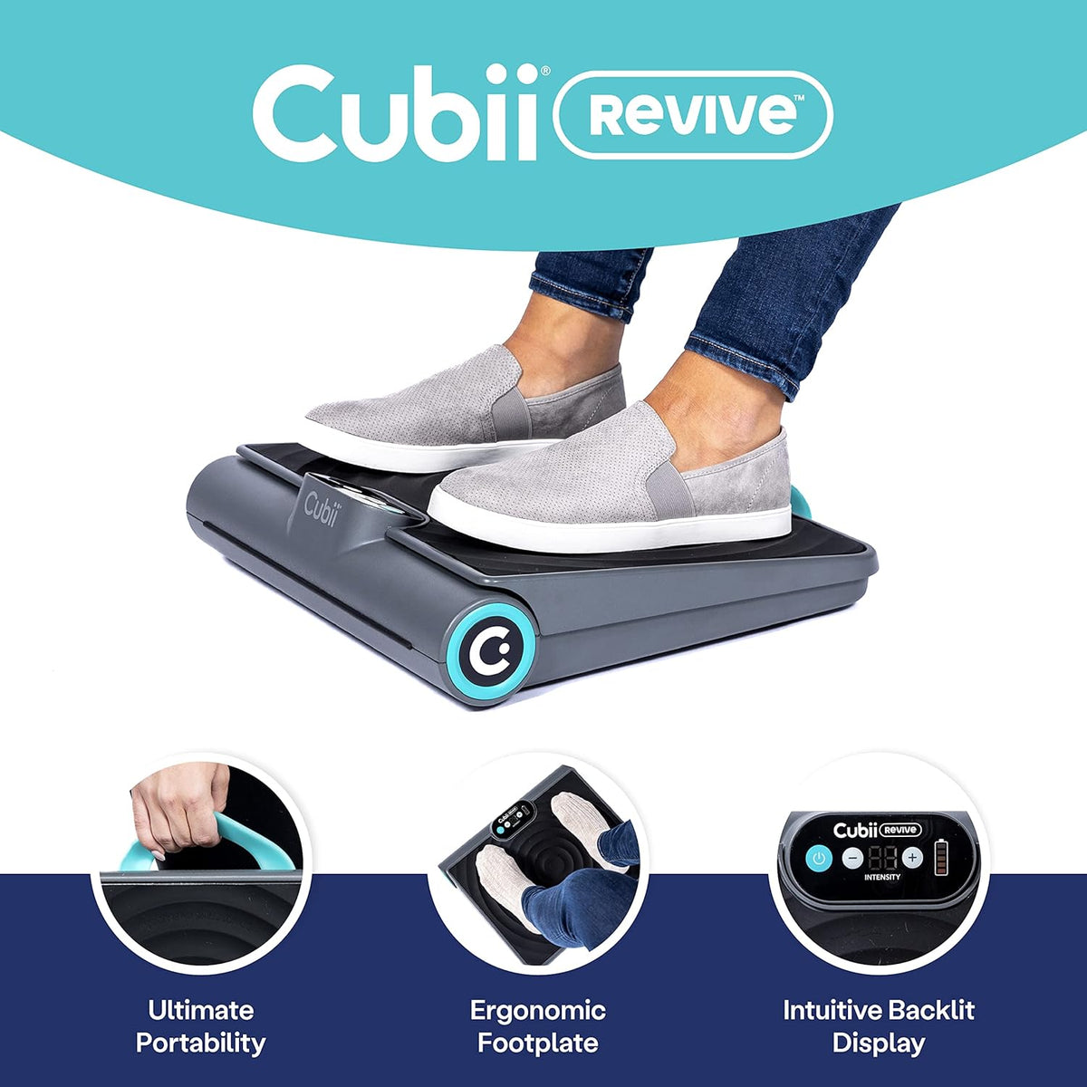Cordless Portable Foot and Lower Leg Massager Vibration Foot Plate U3804