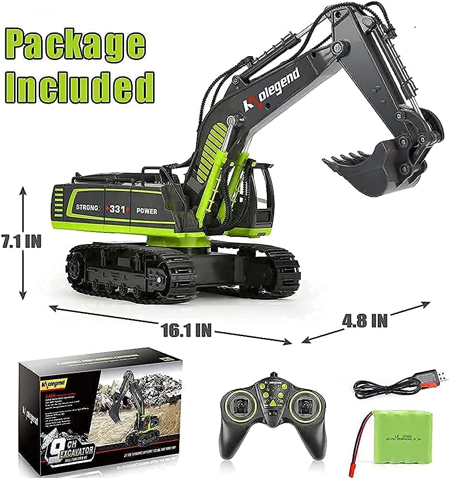 Remote Control Excavator Toy Truck 1/18 Scale G1773