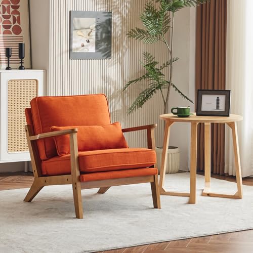 Navy Blue Linen Fabric Accent Chair Set of 2 K872852