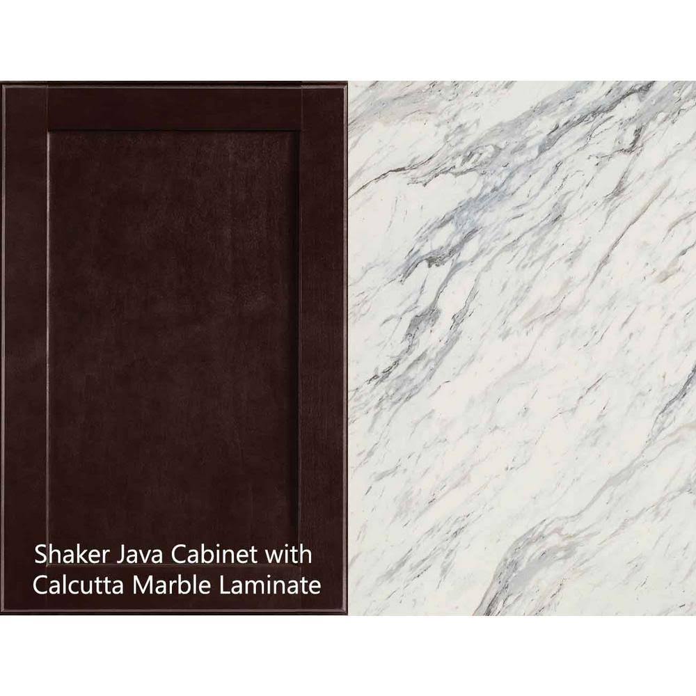 8 ft. Laminate Countertop Kit in Calcutta Marble with Valencia Edge L52565