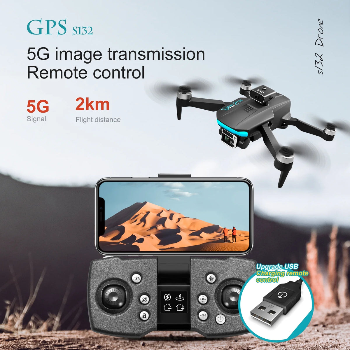 Drones with Camera 8K GPS Quadcopter 3 Batteries Brushless Motor Q296