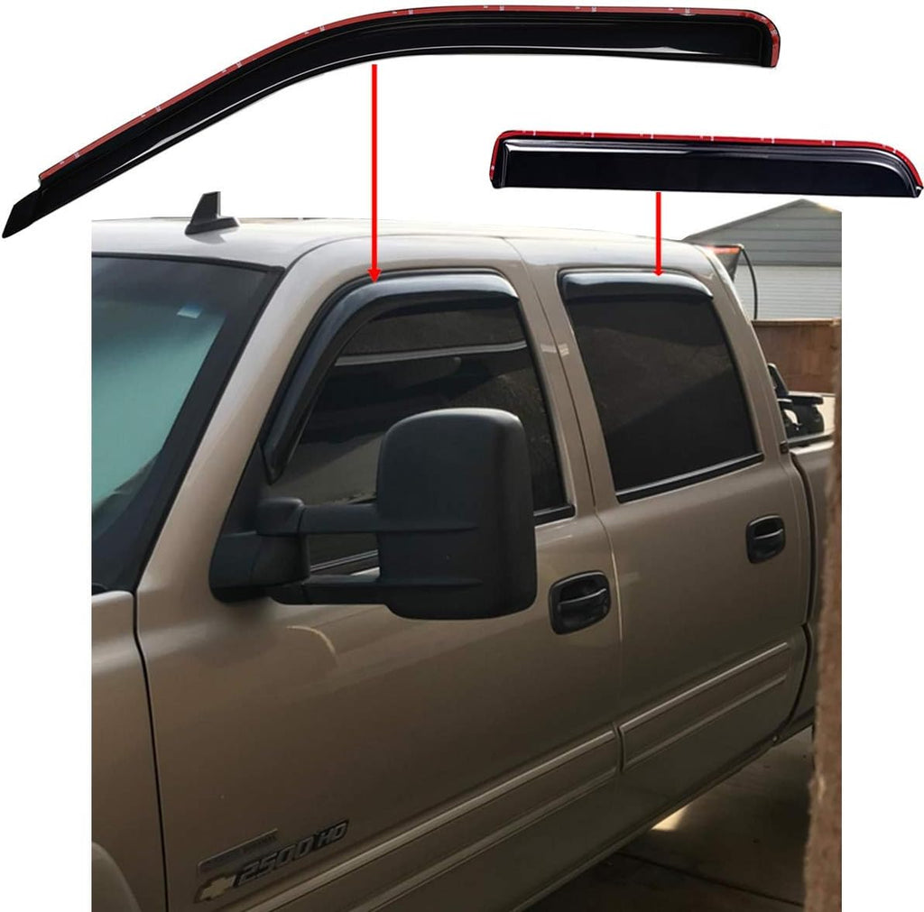 In-Channel Dark Smoke Rain Guard 4 PCS B774696