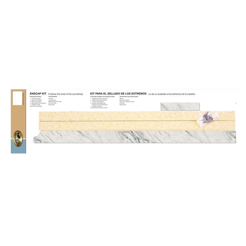 8 ft. Laminate Countertop Kit in Calcutta Marble with Valencia Edge L52565