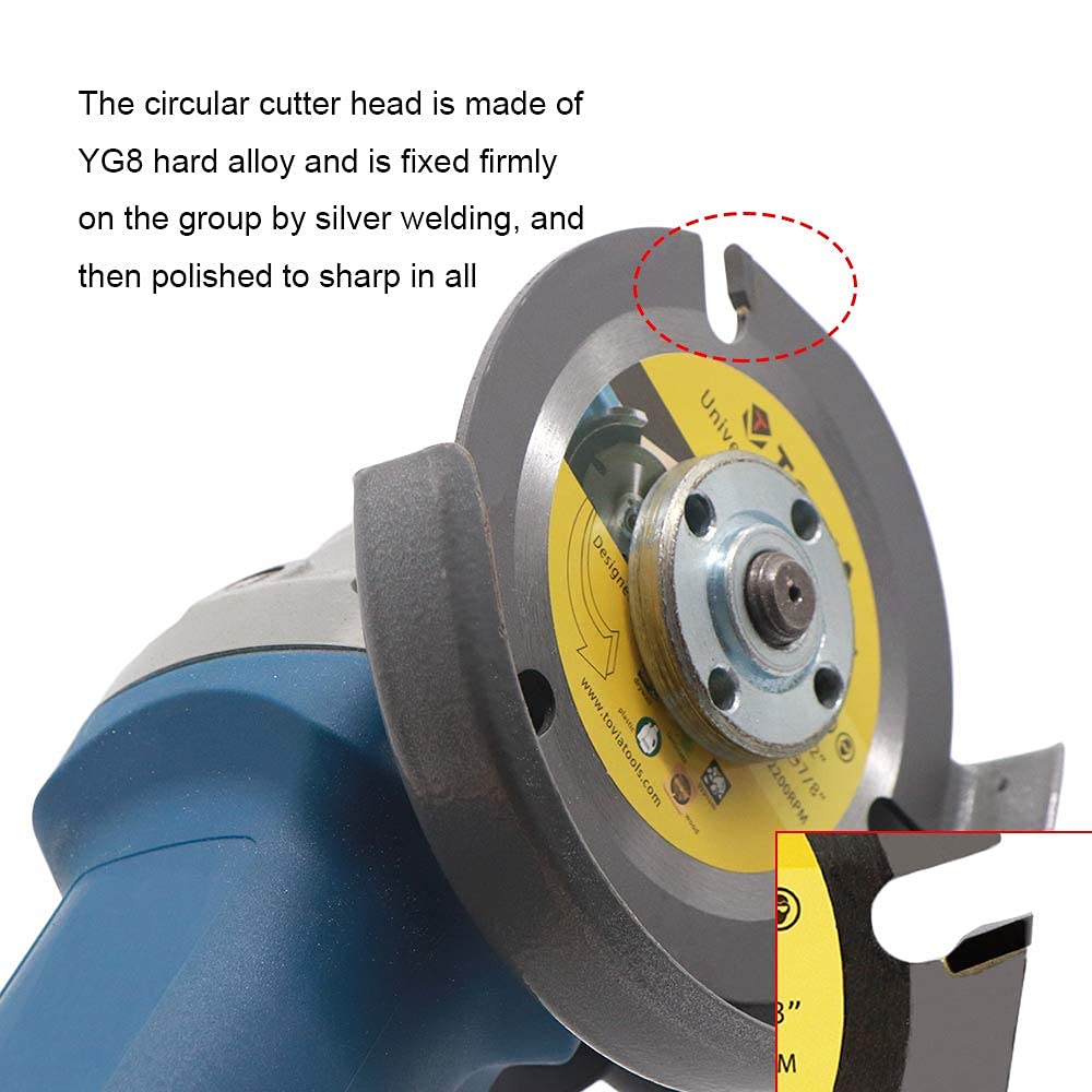 4 1/2 Inch Grinder Wood Carving Disc with 8 Tooth, 7/8 Arbor P64327