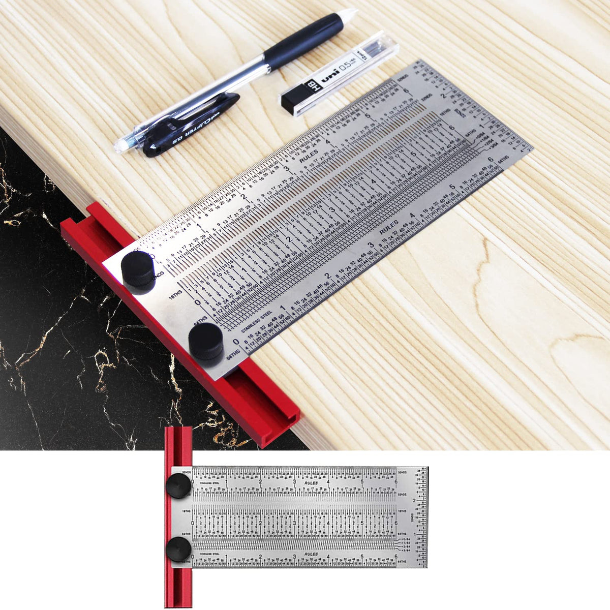 12'' Stainless Steel T-Ruler Pack of 2 G9614