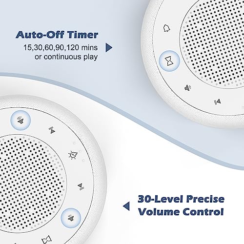 White Noise Machine with 18 Soothing Sounds, 7 Night Light, Sleep Timer T6916