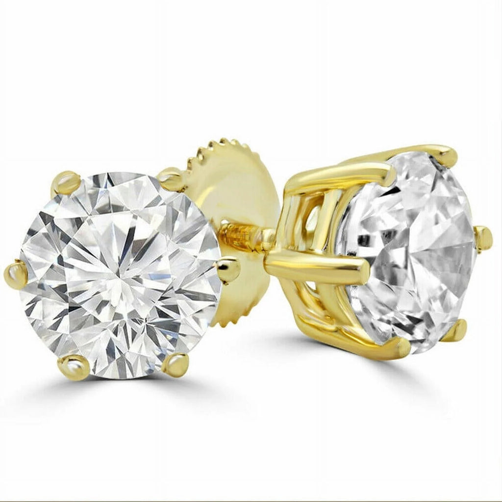 2 Carat Solitaire Moissanite Stud Earrings U62775