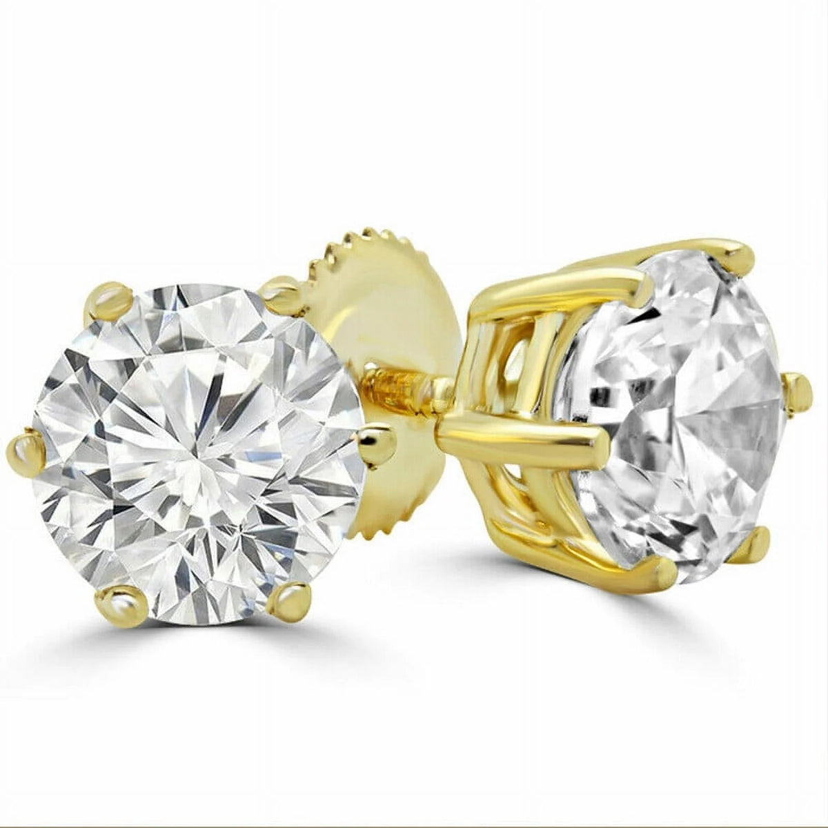 2 Carat Solitaire Moissanite Stud Earrings U62775