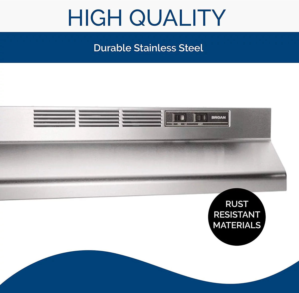 Stainless Steel Ductless Range Hood Insert with Light G6466