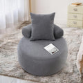 Grey Chenille Upholstered Barrel Chair J44358