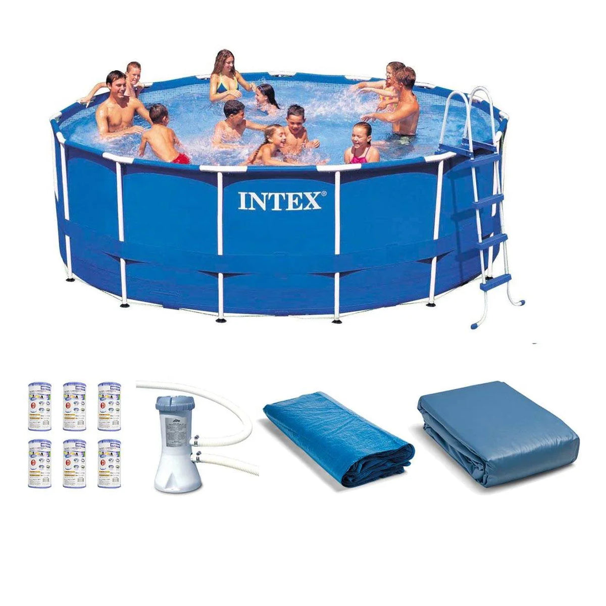 15ft x 48in Frame Swimming Pool Set with Pump N1443