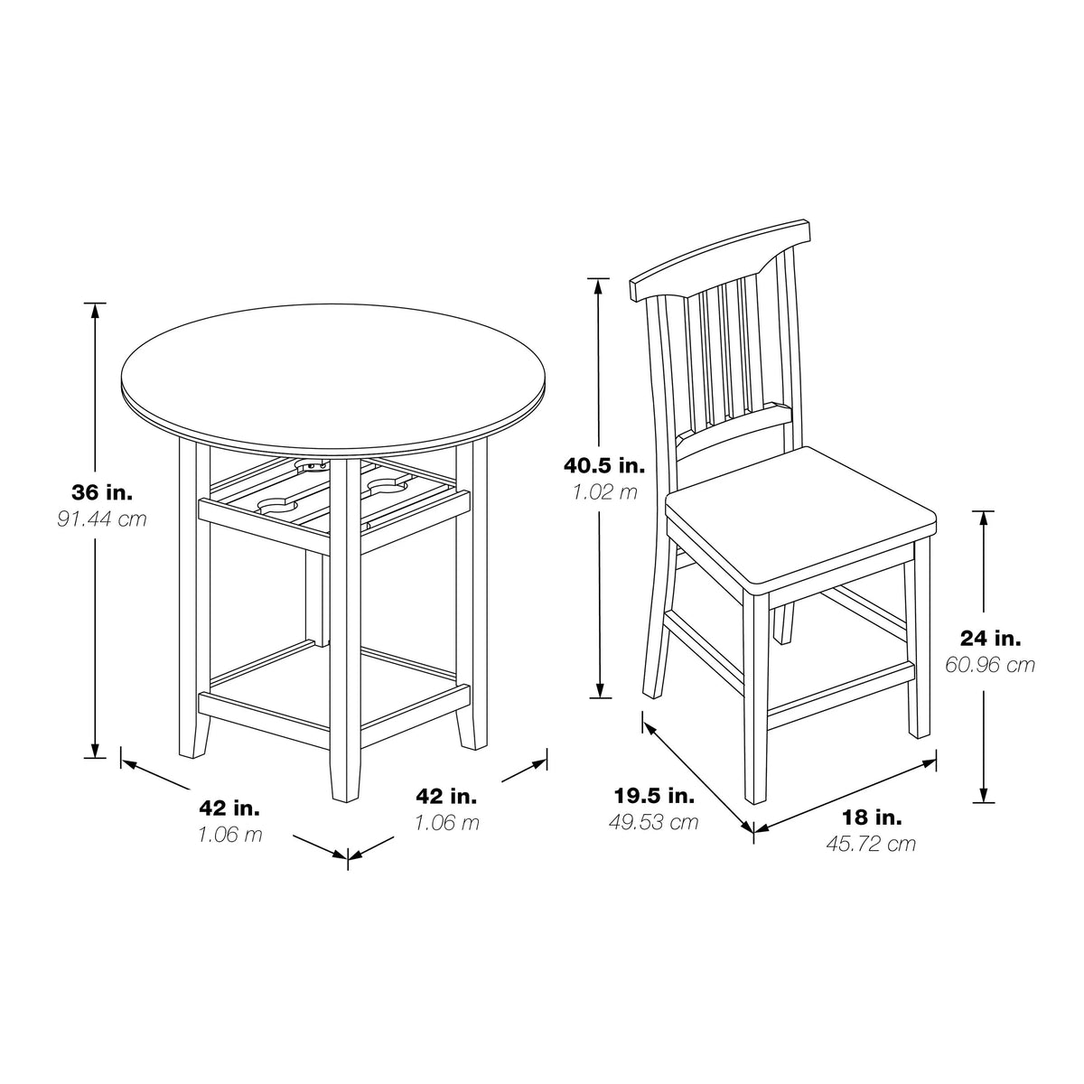 5pc Table Chairs Set Slate Gray Wood Stain Finish Z4636