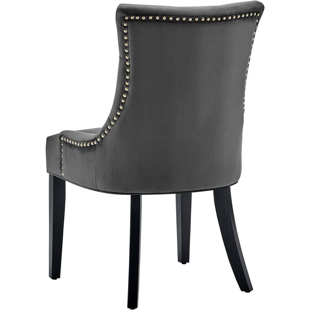 White Tufted Performance Velvet Dining Side Chairs Set of 2 N79251