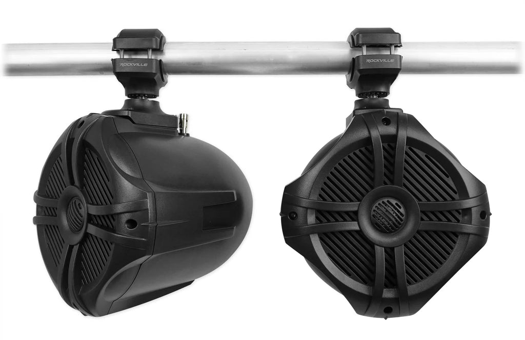 6.5 Black Marine Wakeboard Tower Speakers with Covers U9231