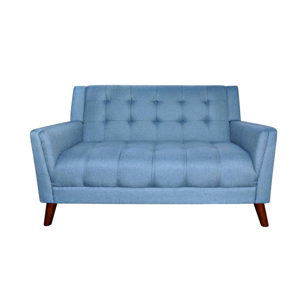 Blue Fabric Loveseat A44744