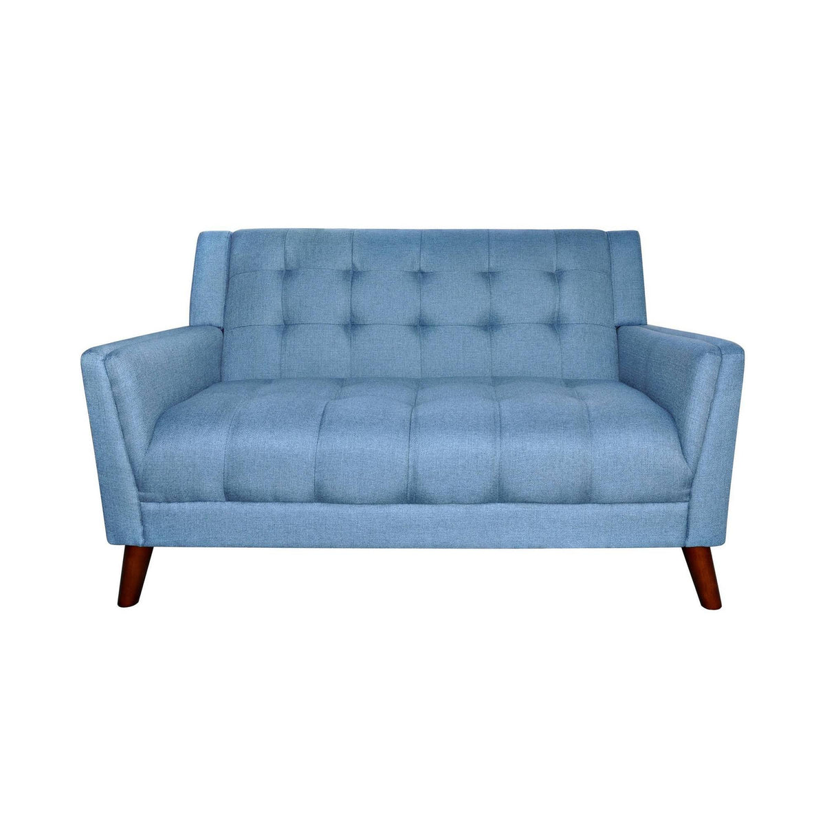 Blue Fabric Loveseat A44744