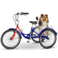 Adult Tricycles 3 Wheel 7 Speed 20 inch with Big Basket Y528