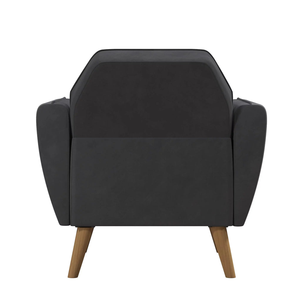Gray Velvet Accent Chair J532406