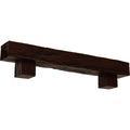 Natural Pecan Faux Wood Fireplace Mantel Kit with Alamo Corbels V1889