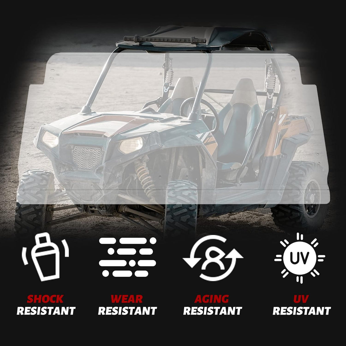Clear Folding Windscreen P389