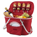 Collapsible Insulated Picnic Basket for 4 - Red Y12609