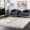 Off White Moroccan Shag Runner Rug G997714