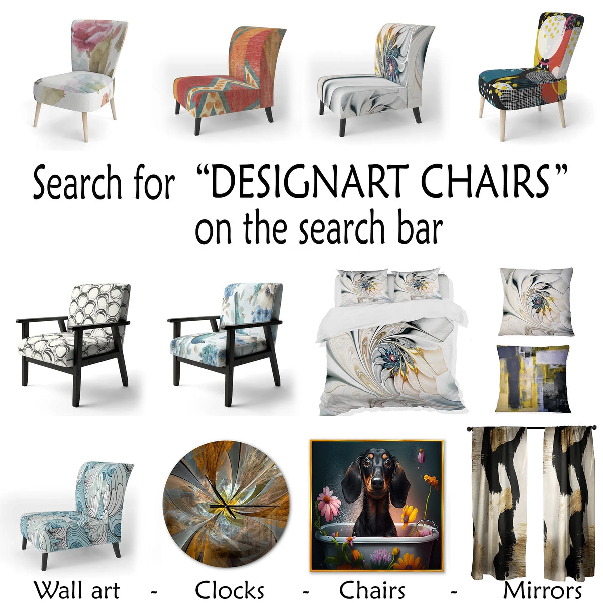 Upholstered Traditional Accent Chair and Floral Arm Chair L51496