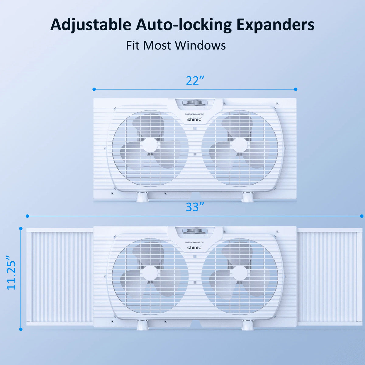 9 3-Speed Twin Window Fan with Bug Screen, White U503597