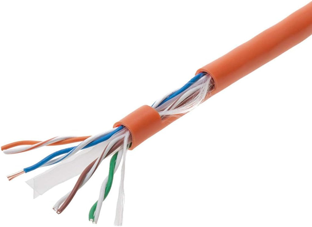 Orange CAT6 1000ft UTP Solid Ethernet Cable 23AWG F841130