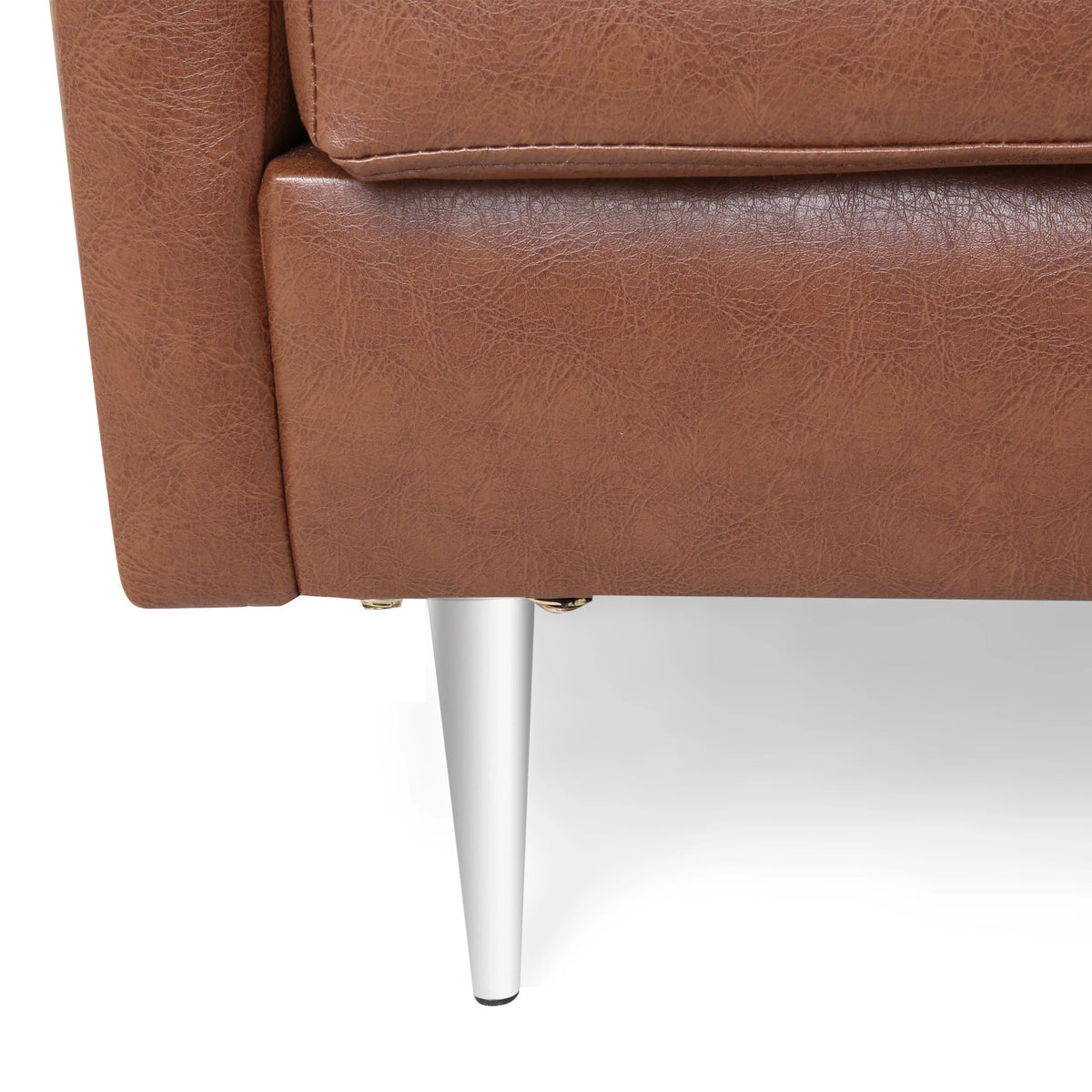 Faux Leather 3 Seater Sofa with Pillows M63219