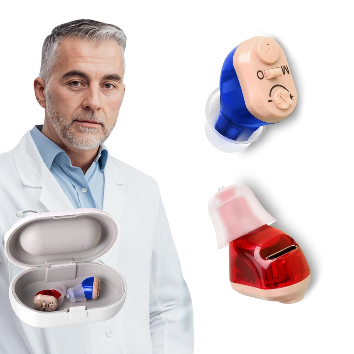 Rechargeable Invisible Hearing Aid 2 Pack J17338