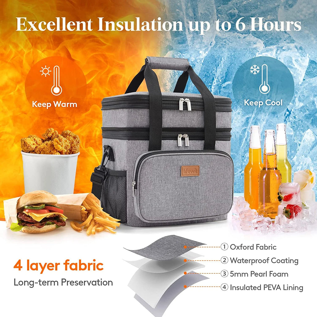 Grey Insulated Lunch Bag 21L X61304