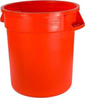 10 Gallon Orange Round Waste Container Pack of 6 T71753