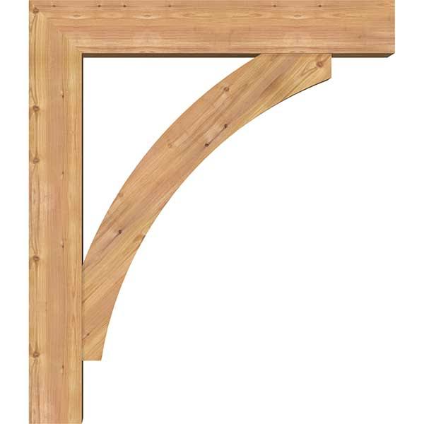 Thorton Block Smooth Bracket with Offset Brace, Western Red Cedar K662
