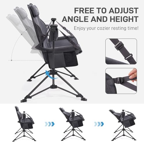 Oversized Padded Hammock Camping Chair with Cup Holder C844233
